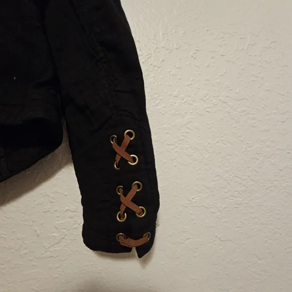 Free People Womens Black Jagger Open Front Blaze SIZE SMALL - Picture 4 of 8